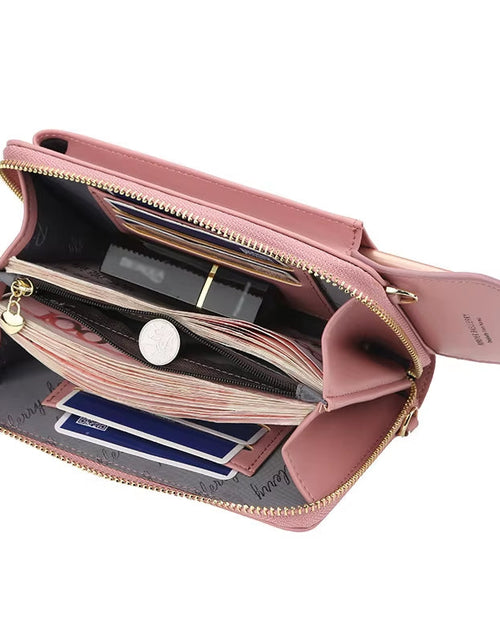 Load image into Gallery viewer, Women Handbags Famous Brand Pu Leather Crossbody Bags Phone Purse Card Holders Large Capacity Shoulder Bags Flap Dropshipping
